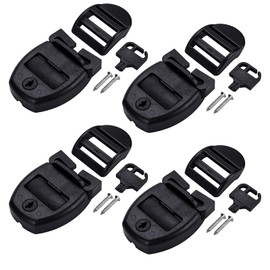 Guijinhao 4 Sets Spa Hot Tub Cover Clips Hot Tub Cover Broken Latch Repair Kit- Replacement 4 Latches Clip Locks4 Slides4 Keys with 8 ScrewsHardware Accessories for Spa Hot Tubs (A36-4)