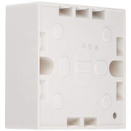 Merriway BH04175 Moulded Surface Pattress Back Box 1-Gang 35mm (1.3/8 inch) Deep - White