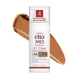 EltaMD UV Clear Tinted Face Sunscreen, SPF 46 Oil- Free with Zinc Oxide, Dermatologist Recommended, Stocking Stuffer