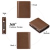 GOIACII Minimalist RFID Blocking Pop Up Card Wallet, Brown, Unisex,