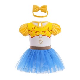 Dressy Daisy Disfraz Vestido Princesa Jessie Body Mamelucos con Diadema para Bebé Niñas Talla 12-18 meses