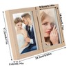 Czemo Wooden Picture Frame for 2 Photos Foldable Picture Frame