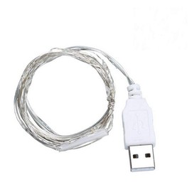 Fidt 9ft 30 LED USB String Lights Silver Wire String Lights Fairy String Lights for Wedding Party Christmas Festival Decorations, Blue