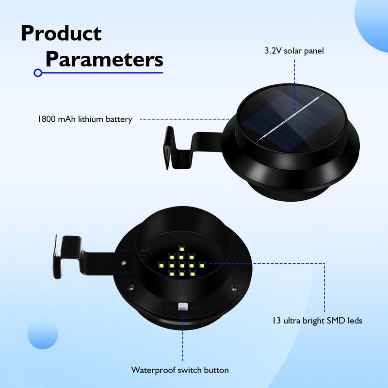 Flag Pole Light Solar Powered Warm Light 3000K, FlagPole Solar