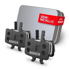 Borgen 2 Pairs of Bicycle Disc Brake Pads - Suitable for Juicy 3/5/7, Carbon, Ultimate - Semi-Metallic Compatible with AVID BB7 Brake Pads