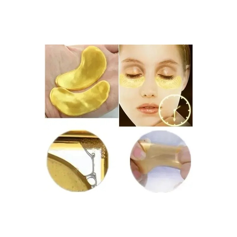 12 Parches Para Ojos Colágeno Hidrogel 24k Elimina Ojeras