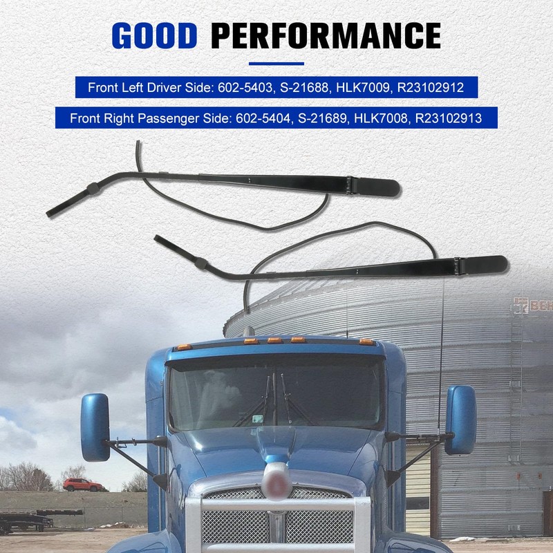 Kozlira 1 Pair Windshield Wiper Arm Compatible with Kenworth T600/T600A/T660/T800,