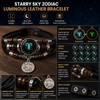Starry Sky Zodiac Luminous Leather Bracelet for Men & Women