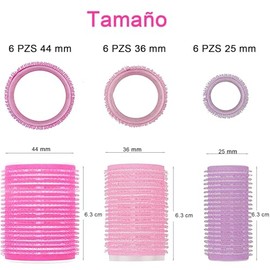 33 Pcs Juego de Rizador de Pelo,Rizador de Pelo de Silicona,Hair Rulo Tubos Plástica Para Cabellorizador de pelo Autosujetante para Cabello Largo,Mediano y Corto,3 Tamaños