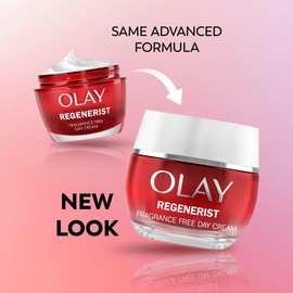 Olay Olay Regenerist Day Face Cream, Anti-Wrinkle + Active Firming Skincare Moisturiser, Anti-Ageing Niacinamide and Peptides, Renews, Firms and Hydrates, Non-greasy, Fragrance Free 50ml