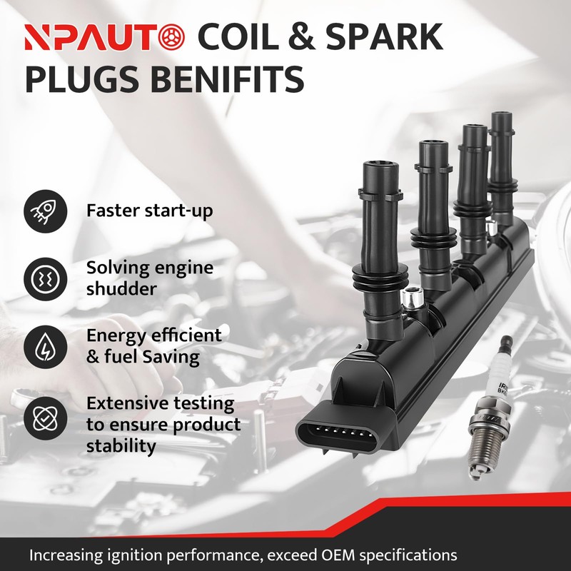 Ignition Coil Pack and Spark Plugs fit for 2011-2015 Chevy