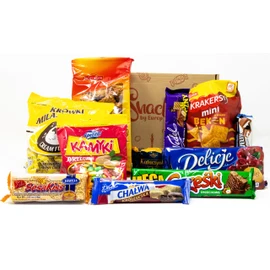 Polish Snacks Candy Gift Box Treats from Poland | Chocolates, Wafers, Cookies Variety Gift Basket Polish Food Box Assortment of Sweets Poland Gifts