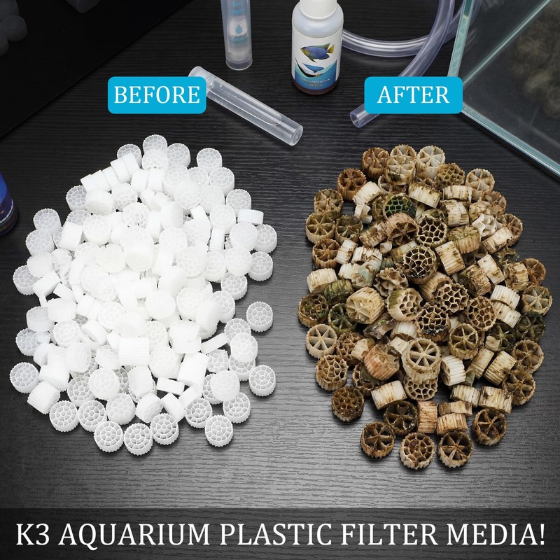Maasechs K3 Aquarium Filter Media 1 KG Moving Bed Biofilm