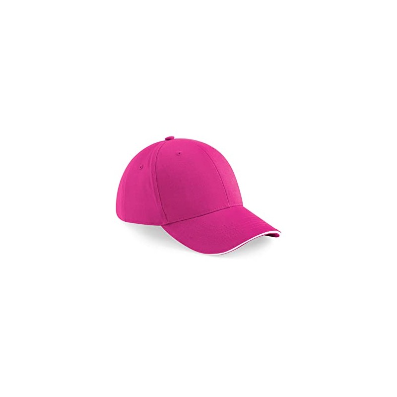 Beechfield Unisex's B020 Athleisure 6-Panel Cap, Pink/White, One Size