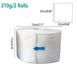 AIMALL 2 Roll Thickened Disposable Face Towels 8.66x8.66in Pure Cotton Cleansing Tissue with F Pattern, Soft Reusable Facial Wipes for Skincare Beauty Salon and Daily Use