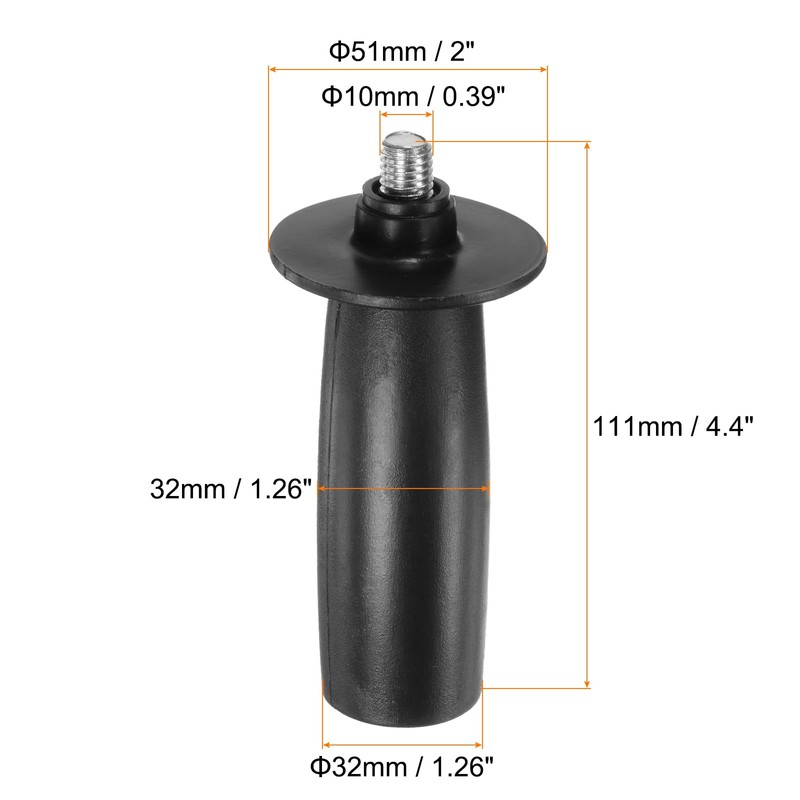 sourcing map 2pcs Rotary Tool Side Handle 10mm Thread 111mm