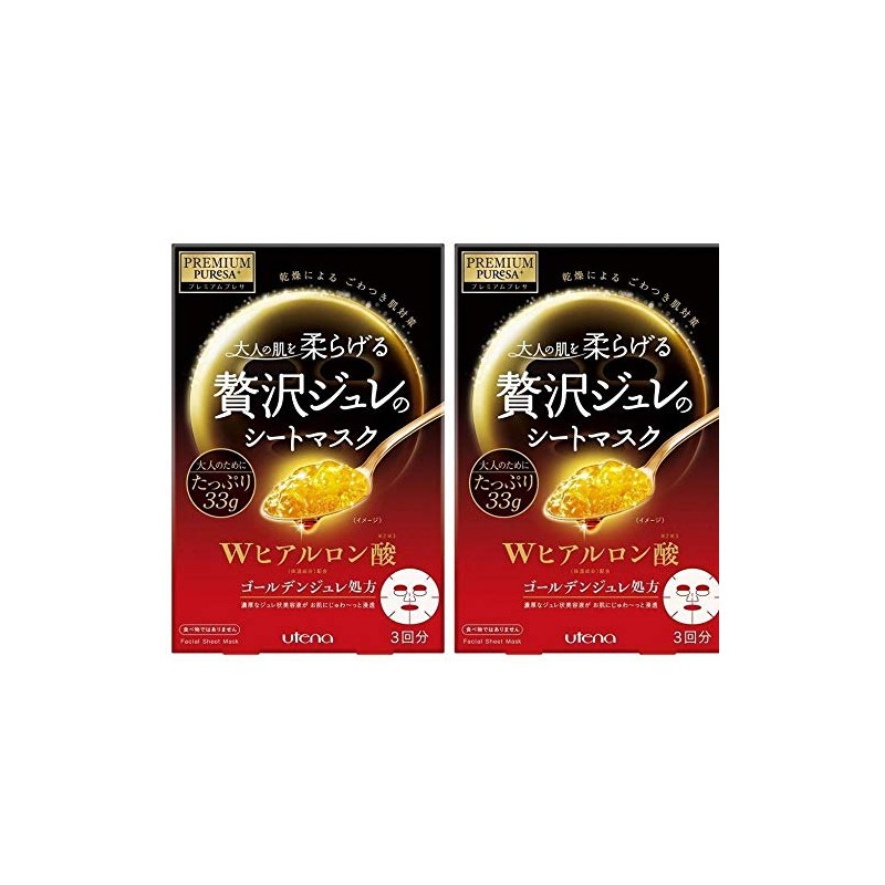 Premium PUReSA Golden Gelée Facial Sheet Mask, Hyaluronic Acid, 1.2