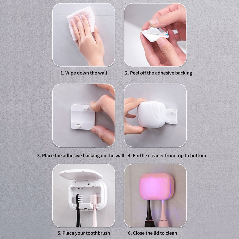 Toothbrush Cleaning Case Wall Mount Rechargeable Electric Portable Toothbrush Cover