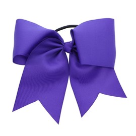 Purple Jumbo Bow Pony with Tails