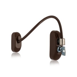 XFORT Viper Key Locking Cable Window Restrictor in Brown, Durable Window Safety Lock for Child Safety and Window Security