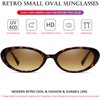 AIEYEZO - anteojos de sol ovaladas retro para mujer, estilo
