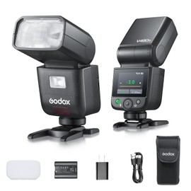 Godox V480N V480 for Nikon, Touchscreen 2.4G Wireless TTL Flash Speedlite, GN50 1/8000S HSS, 650 Full Power Flashes, 1.7s Recycle Time, LED Modeling Lamp