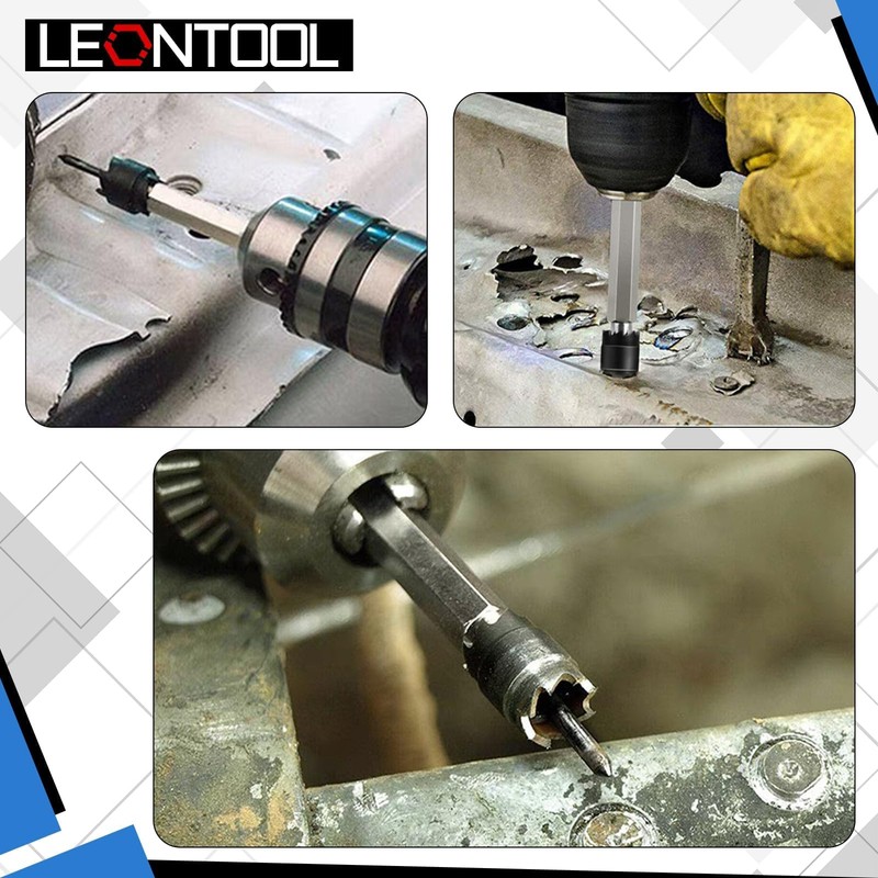 LEONTOOL 14 Pcs Spot Weld Cutter Sets Double Sided 3/8"