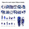 Jollin 1920 Pieces Flat Back Rhinestones Glass Pendants Gemstones for