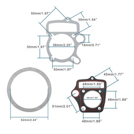 GOOFIT Complete Motorcycle Gasket Set Replacement for 110cc ATV Dirt Bike & Go Kart