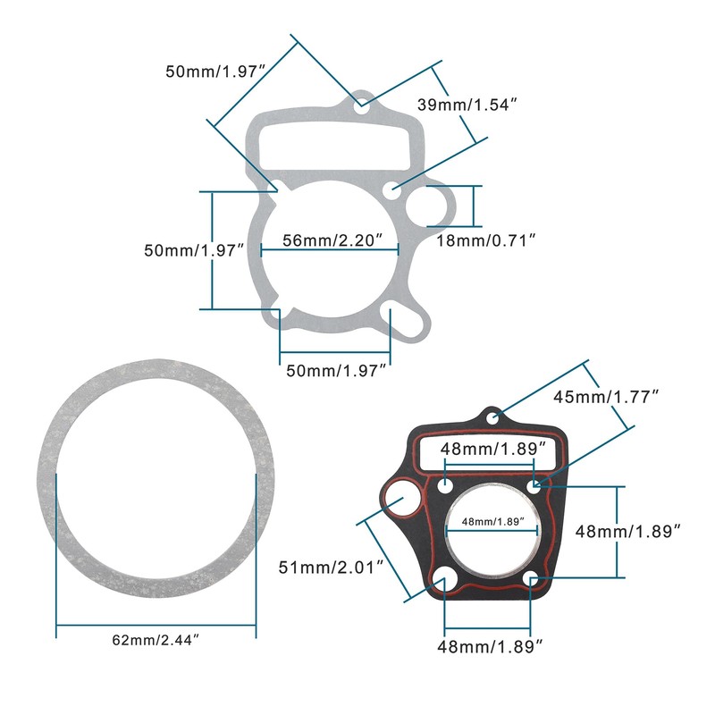 GOOFIT Complete Motorcycle Gasket Set Replacement for 110cc ATV Dirt