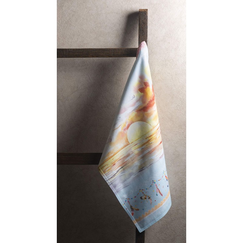 Maison d' Hermine Ibiza-Blue 100% Cotton Set of 3 Multi-Purpose