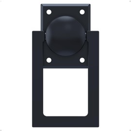 trust4care 3-1/2" Matte Black Rotatable Rectangle Loop Barn Door Handle Sliding Gate Pull Handles, Zinc Vintage Bi-fold Closet Shed Door Handles, Rustic Flush Dummy Front Door Knocker