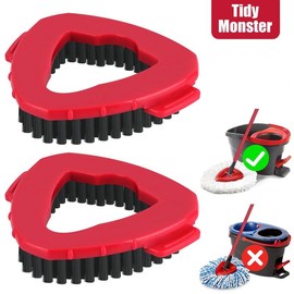 Scrub Head Refills for O-Cedar EasyWring Spin Mop 1 Tank System Spin Mop Head Refill Replace for Velida ocedar Mop Plastic Bristle dealsforyoudays:_2PC New stlye Brush