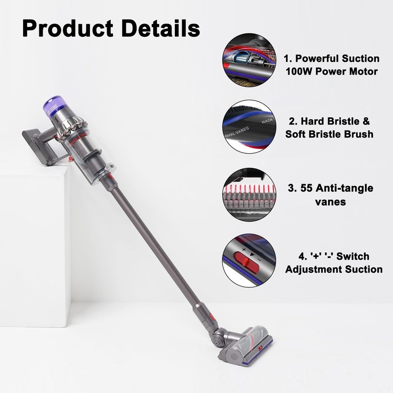 Bolan-Tech High Torque Drive Clean Head for Dyson V11 V15