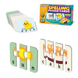 Paper Master Words Spelling Matching Puzzles with Matching Images, Self-Correcting Spelling Jigsaw Puzzles Matching Games for Toddlers, Perfect for Preschool Learning
