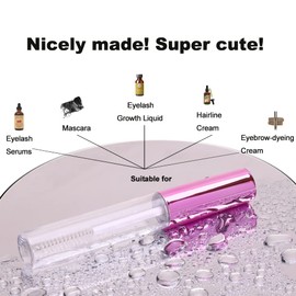 YITOU 12 Pcs 9.8ml Empty Mascara Tube with Eyelash Wand & Rubber Inserts for Castor Oil, Refillable Clear Bottle Sample Size Container for DIY Cosmetics Christmas Day Bulk Wholesale, Purple