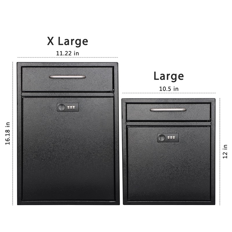 KYODOLED Steel Combination Lock Mail Boxes Outdoor,Locking Wall Mount Mailbox,Security