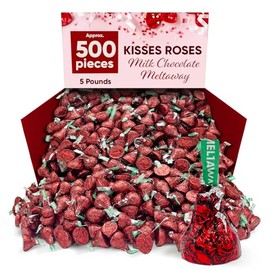 Hershys Kisses Meltaway Individually Wrapped Chocolate Candy - 5 Pounds Approx 500 Chocolate Candy Milk Chocolates Meltaways Candy - Snack for Adults & Kids, Ideal For Chocolate Gift Box & Gift Basket - Bulk Chocolate For Pinata Stuffers