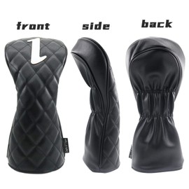 Golf Headcover Driver 440cc 460cc Cover Wood Cover Utility UT Cover Waterproof Diamond Number (Black, #1)