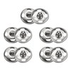 sourcing map 5 Set Sew-on Snap Buttons 10mm Metal Snap