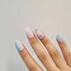 Heartstone Pearl Gras Handmade Nail Tips - Long Oval /
