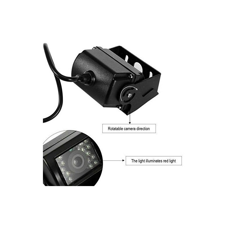 Riloer 4 Pin CCD Reversing Backup Camera, with 10m Cable