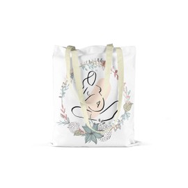 Le Jardin du Lin Printed Shopping Bag, Reusable Bag, Foldable, Fabric Bag with Two Long Handles, Size: 48 x 55 cm