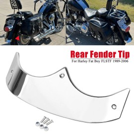 Unbranded Stainless Steel Chrome Rear Fender Trim Tip For Harley Fat Boy FLSTF 1989-2006