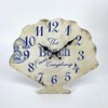 GIFTAYA Shell Beach Wall Clock Silent Non-Ticking Wooden Wall Clocks
