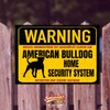 American Bulldog USA Dog Sign Warning Security System Door Sign