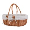 UoeRing Large Wicker Picnic Basket with Handles,Handle Sturdy Woven Body