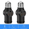 3 Prong Light Socket to Plug Adapter,E26 Outdoor Light with