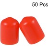 TA-VIGOR 50Pcs Rubber End Caps, 10mm ID Round Flexible Screw