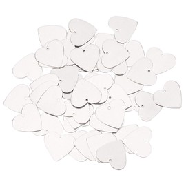 UNICRAFTALE about 50pcs 304 Stainless Steel Blank Pendants Heart Charm Metal Polished Love Heart Metal Charms for Bracelets Necklace Making 24.5x27x1mm, Hole 1.5mm